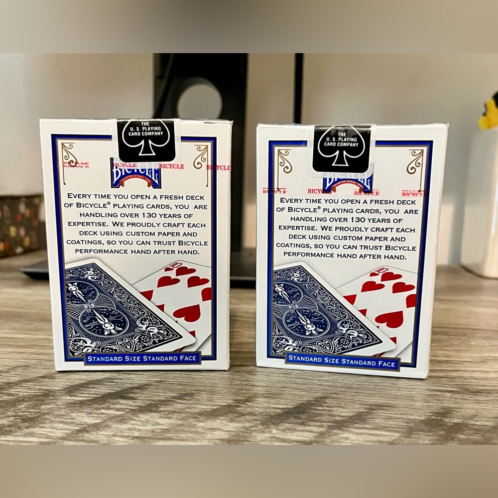 Two New Blue Bicycle Standard Playing Cards‎ - Picture 2 of 4